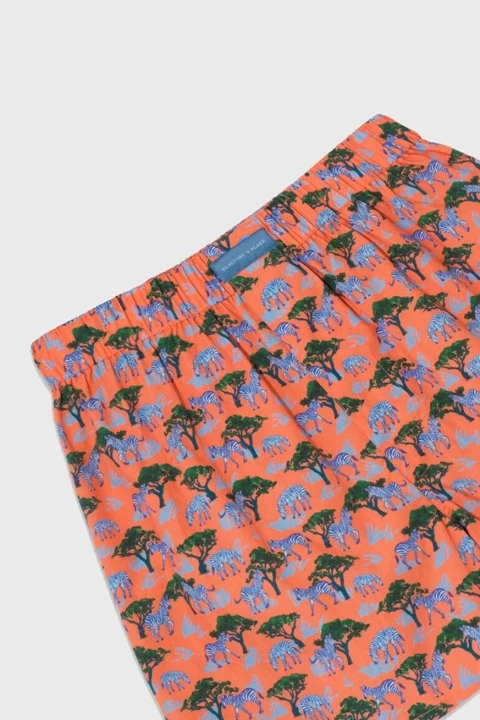 beaufort-blake-xlarge mountain zebra coral swim trunks