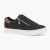 black textile upper shoes