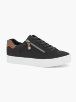 black textile upper shoes
