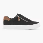 black zip lace up shoes