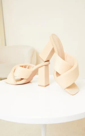 chic beige mules