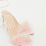 chic lace up pink heels