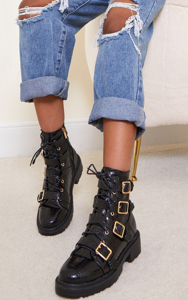 fashion forward lace up boots