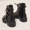 lace up gold eyelet boots