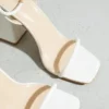 white strappy heel sandals