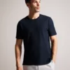 striped texture navy tee