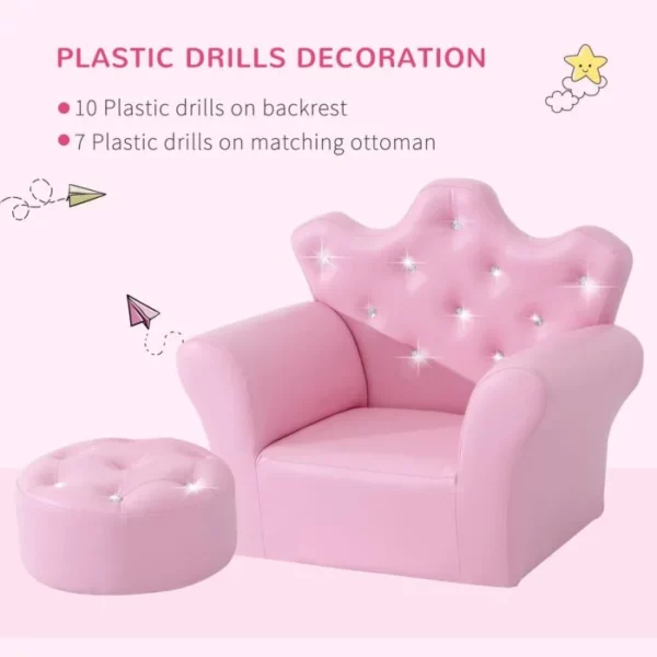 childrens pink armchair wood frame