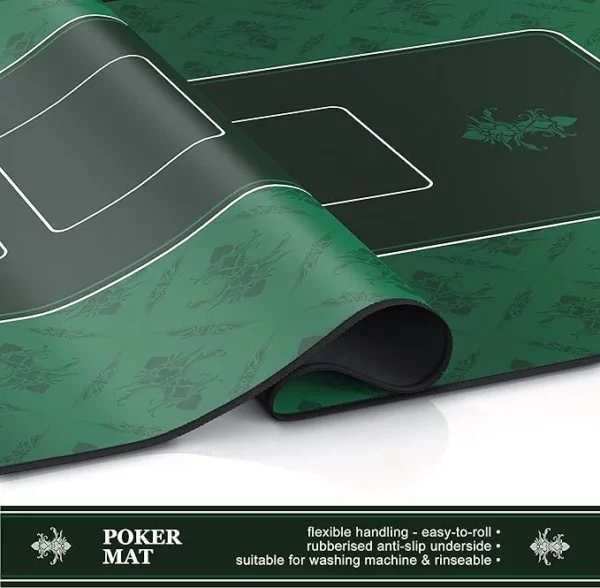 poker green table mat