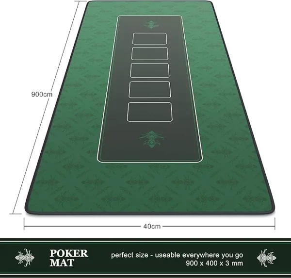 water repellent poker table mat