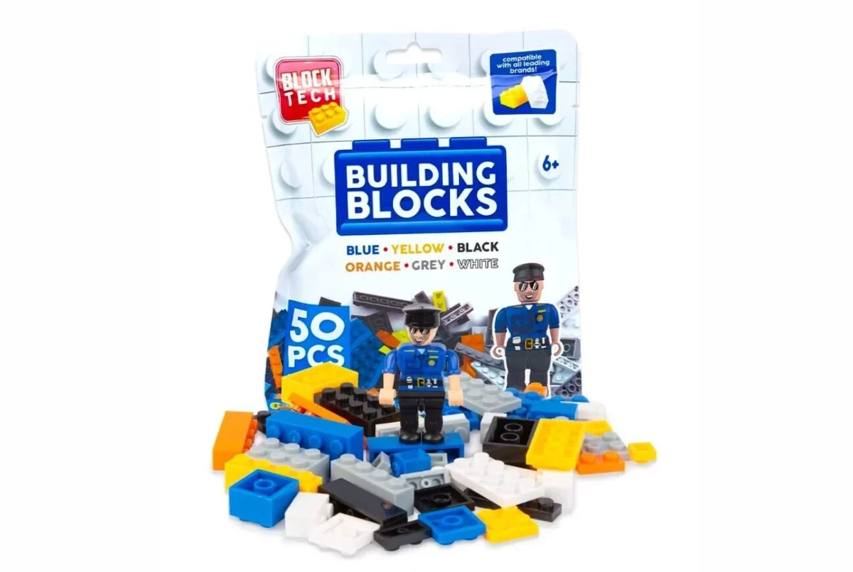 50-Piece Block Tech Building Blocks with Figure and FREE Puzzle Book ...
