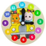 cocomelon wooden learning clock