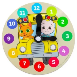 cocomelon wooden learning clock