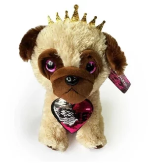 sequin pug plush valentines