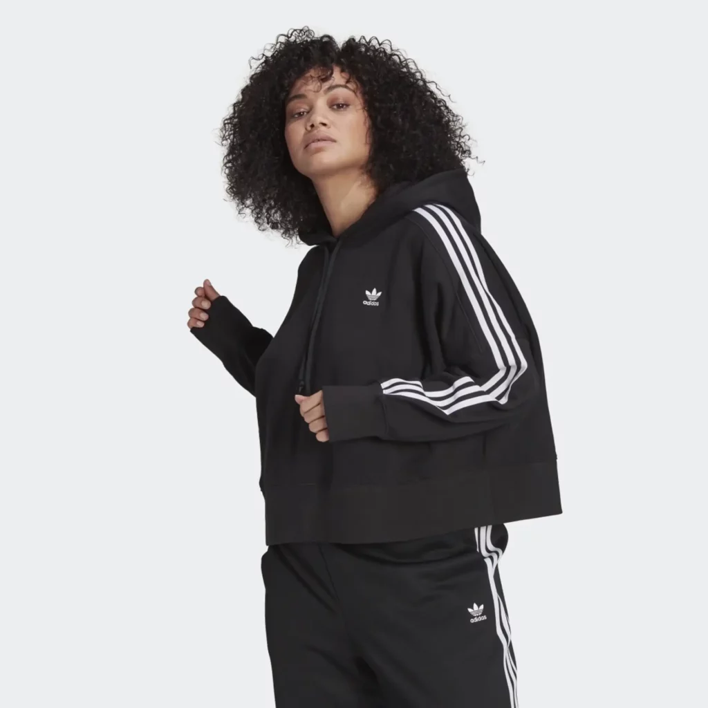 adidas adicolor crop hoodie