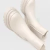 stradivarius cream ankle boots