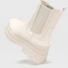 womens cream ankle boots