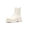 womens stradivarius elastic cream slip chelsea ankle boots