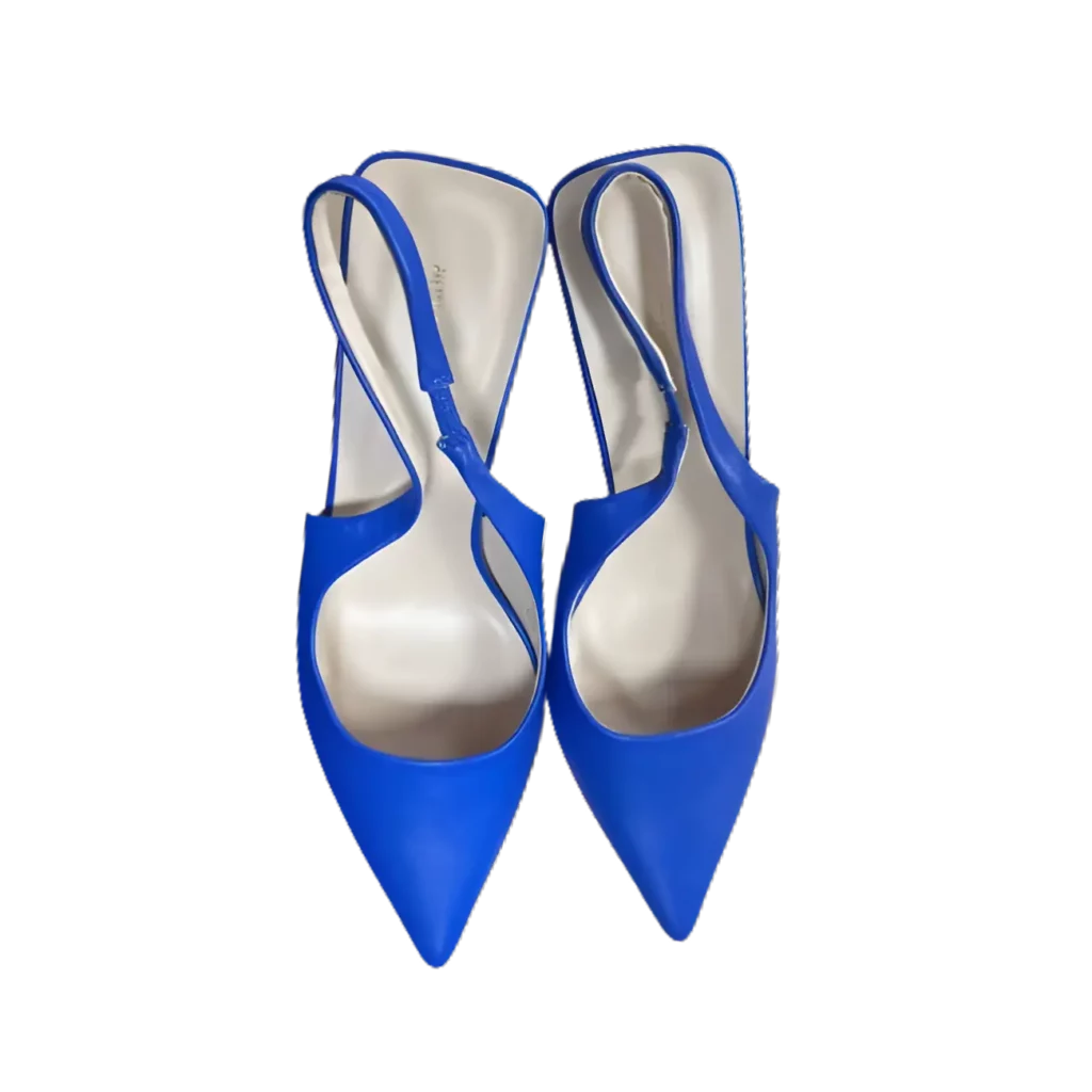 cobalt pu slingback courts