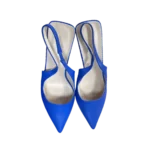 cobalt pu slingback courts
