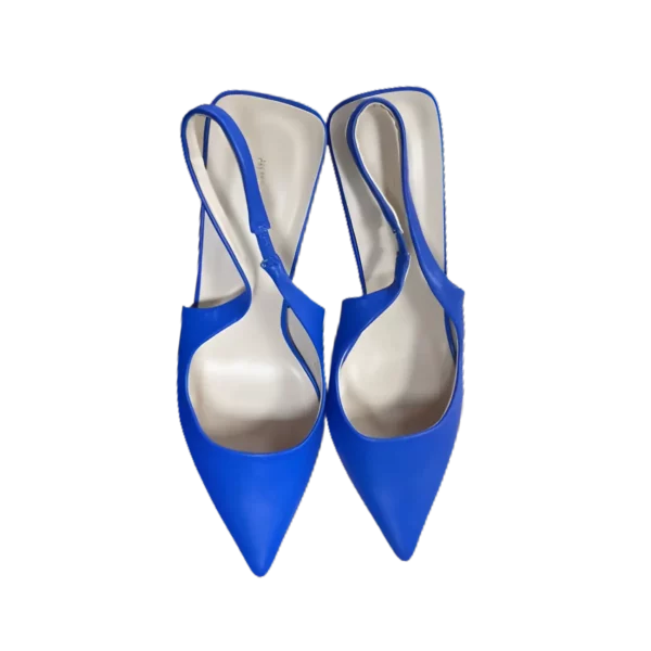 cobalt pu slingback courts