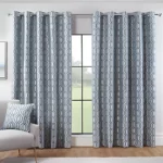 dakota geometric eyelet curtains