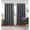 rivington heavyweight eyelet curtains grey uk