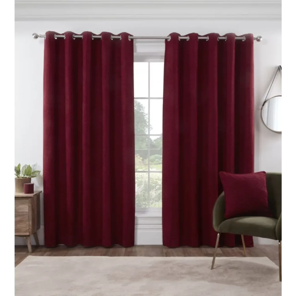 rivington wine eyelet curtains