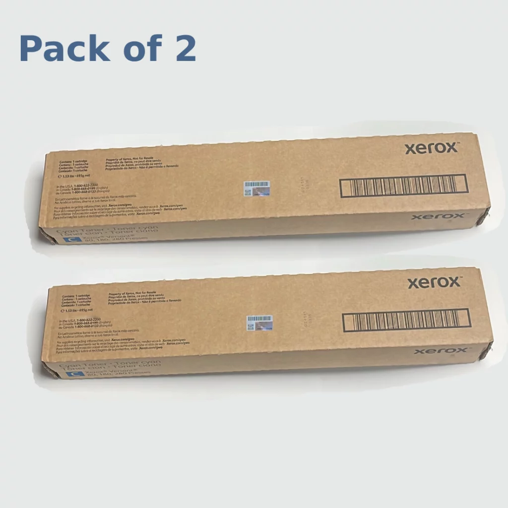 original xerox cyan toner pack of 2