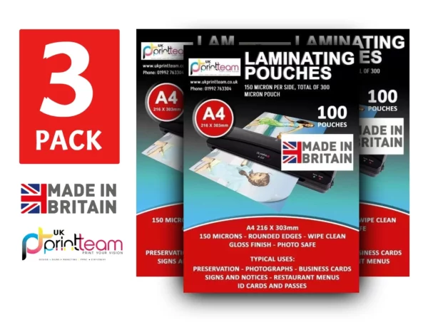 uk print team laminating pouches pack of 3