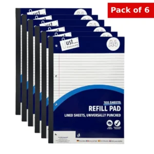 6 pack a4 lined refill pads